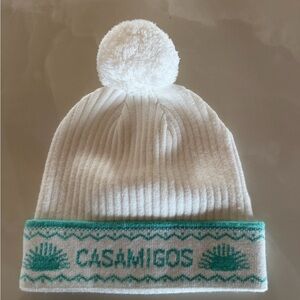 Casamigos White and Teal Beanie